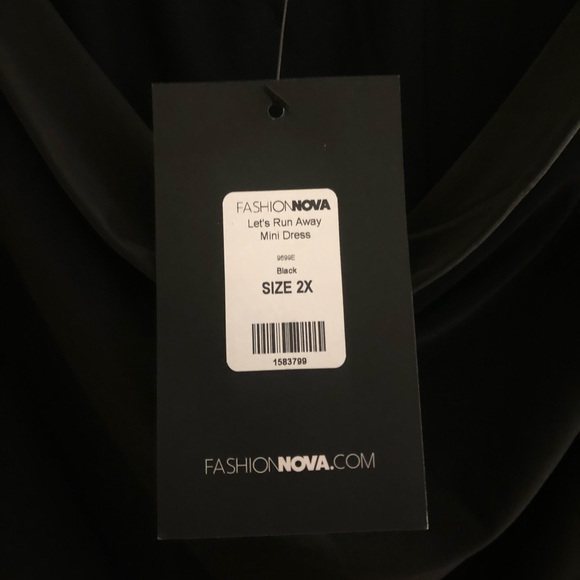 Let’s run away black mini dress - Picture 5 of 5